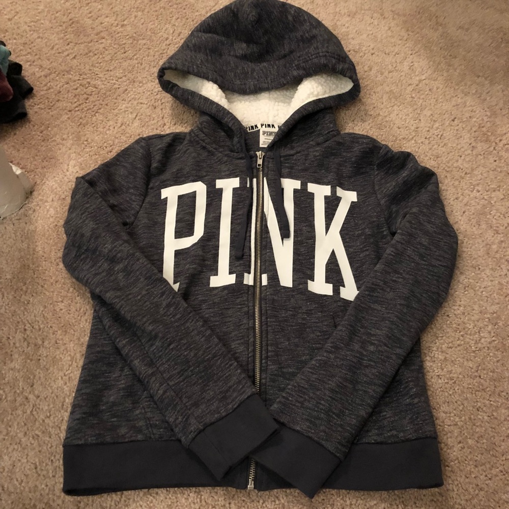 VS pink zip up jacket